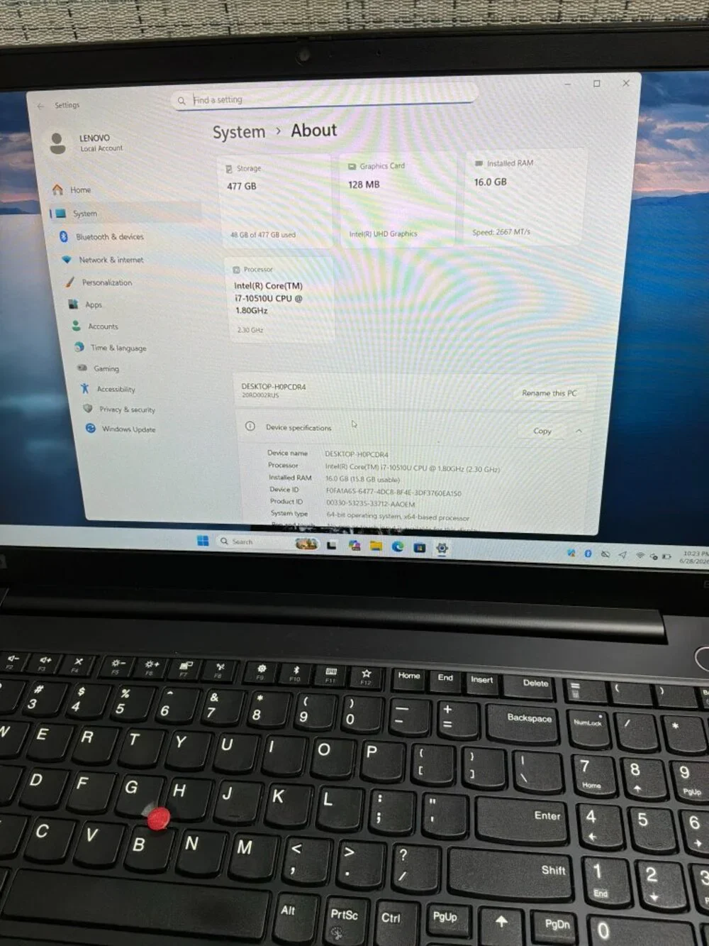 Lenovo thinkpad e15